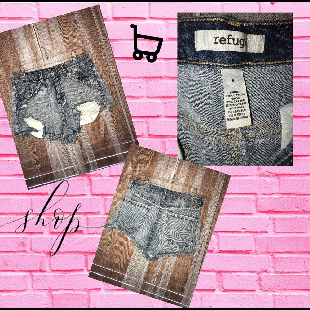Ripped Jean shorts